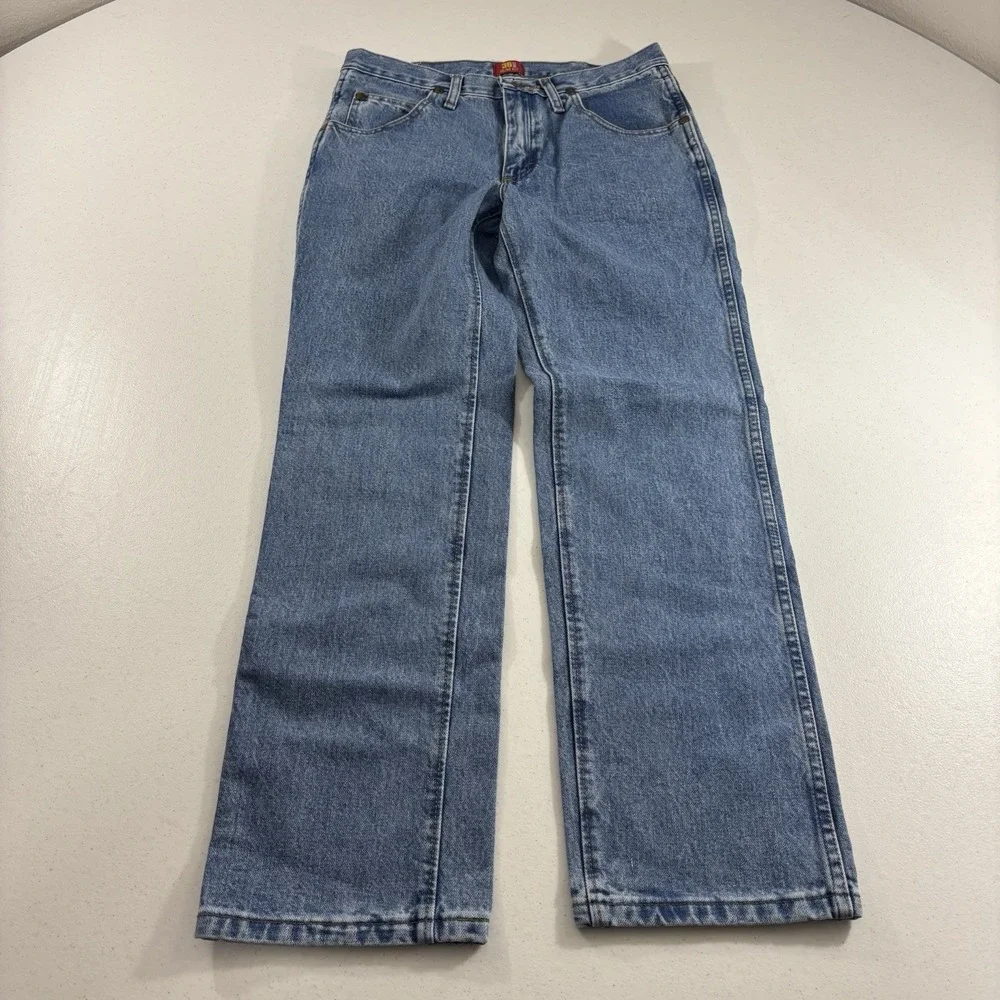 Wrangler 36MWZ Jeans Men 31x30 Blue Cowboy Cut Slim Stone Wash Performance Rodeo